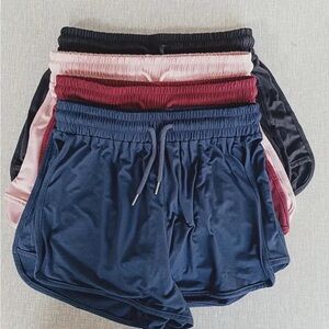 Women's Athletic Shorts - Pink, Burgundy, Navy